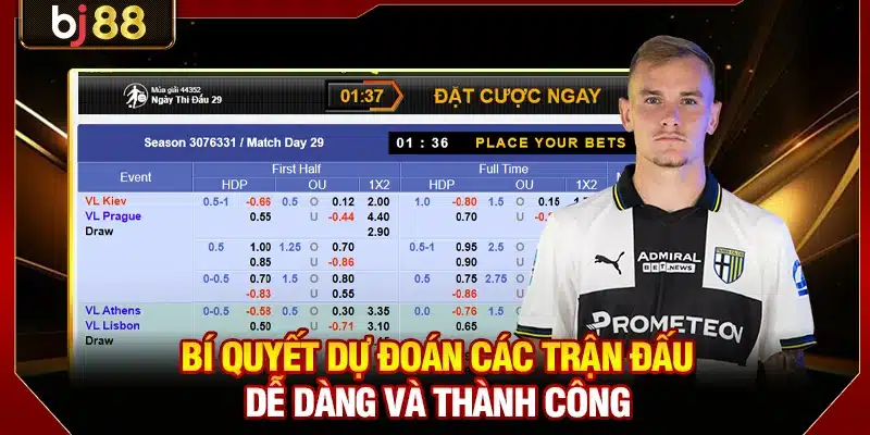 Bí quyết dự đoán các trận đấu dễ dàng và thành công 